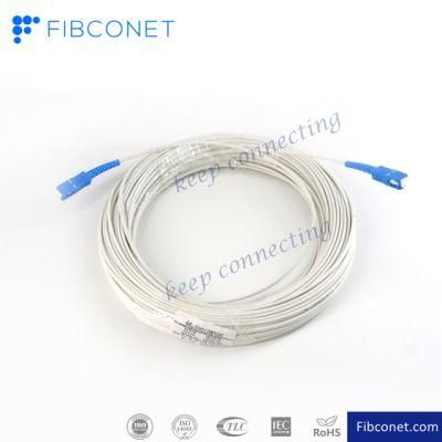 Single Mode Fiber Optical Cable Sc Upc Patch Cord for FTTH Drop Cable