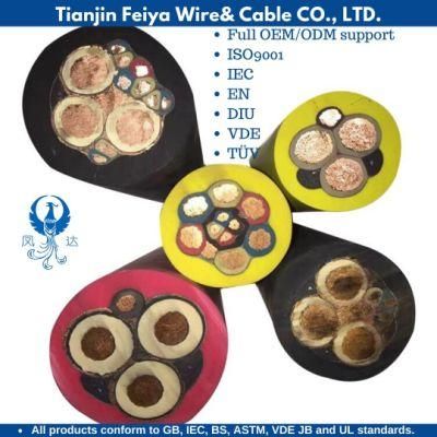 Rubber Insulated Sheathed Mining Power 1.8/3kv Electrical Trailing Cable for Mining