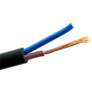 Rvv 2*1.00mm&Sup2 2 Cores Round Solid Extruded Jacket Power Cable/Rvv Two-Core Round Extruded Solid Sheathed Power Cable 200m/Roll