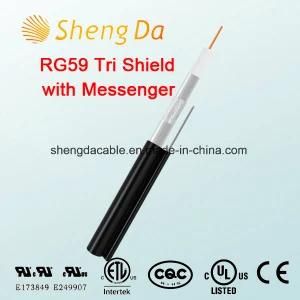 Rg59 Tri-Shield with Messenger 75 Ohms Coaxial Cable