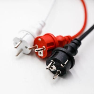 16A 250V EU Waterproof IP44 3 Pin Schuko Power Plug with Rubber Cable H05rn-F 3X1.5 3X1.0