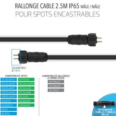 2.5m Connection Cable with 2-Pin Plug for Single Color Light&lt;Sb1214&gt;
