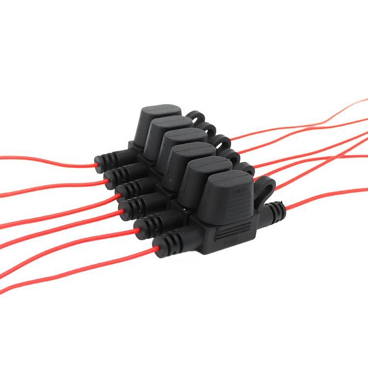 Automotive Waterproof Wire Fuse Holder with Red Wire