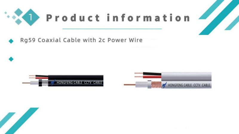 Factory Price Rg59+2c Siamese Cable Premade Cable Power Cable CCTV Cable