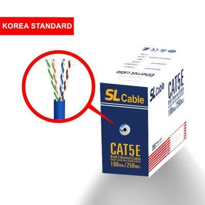LAN Cable Network UTP Cable 25AWG CCA UTP Cat5e Blue 305m Pull Box SL Brand