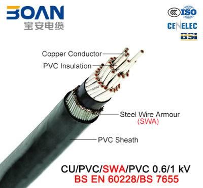 Cu/PVC/Swa/PVC, Control Cable, 0.6/1 Kv (BS EN 60228/BS 7655)