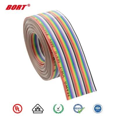 UL2468 Wire Rainbow Color Flat Ribbon IDC Wire Cable for 2.54mm Connector