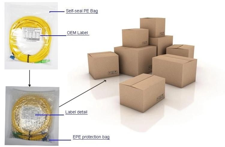 High Quality Low Price Low Insertion Loss G657A2 Singlemode Duplex LC/PC-FC/PC Fibre Optic Jumper Optical Fibre Patch Cord, 2.0mm/3.0mm, 1meter