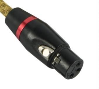 Audio Cable Mic Wire Cord Microphone Cable Extension Gold 3pin Cannon XLR Male to Female 24/22 AWG Ga/Guage OFC CCA Balanced Studio