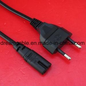 1.2m Black 2pin Imq Italy Power Cord with IEC C7