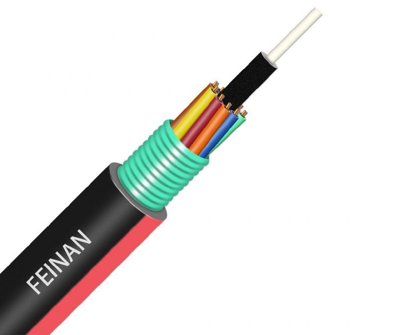 GYTS Armored Fiber Optical Cable GYTS Single Mode Outdoor FRP Steel Wire Fiber Optic Cable