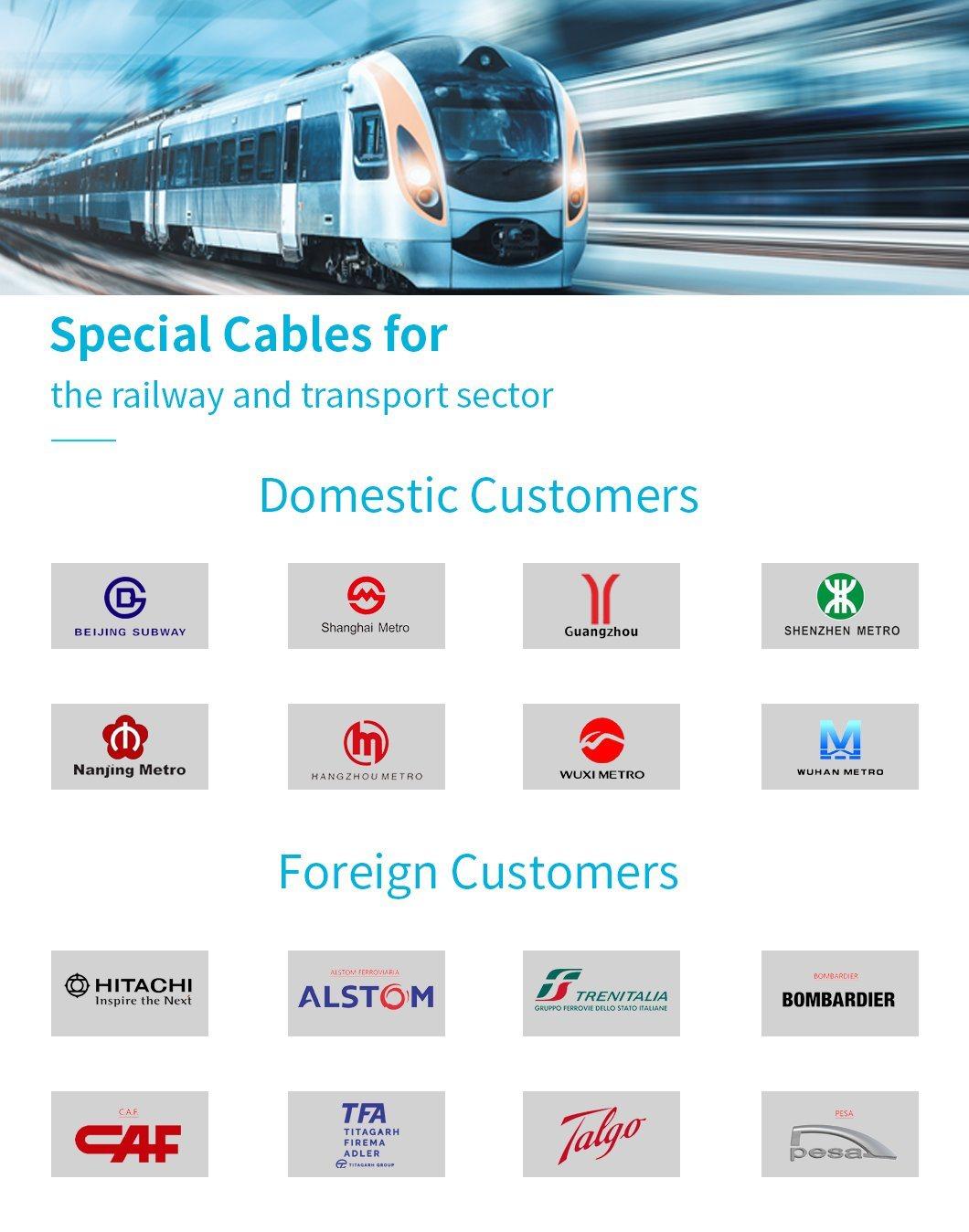 Min. 90% Shield Coverage Electric Wire Cable for High-Speed Railways and Subways