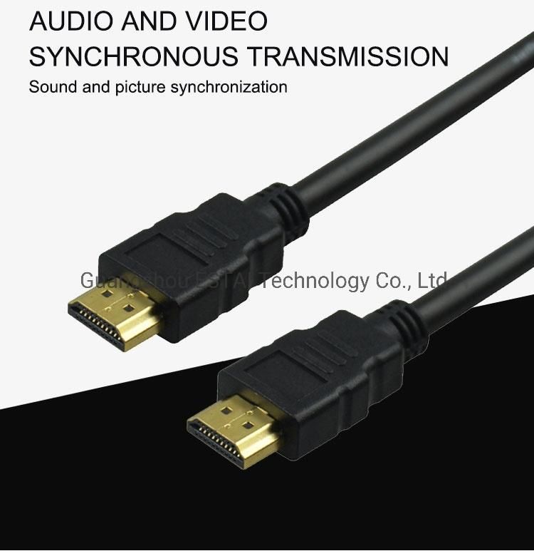 Male to Male High Speed HDMI Cable 1080P Support Audio and Video Transmission