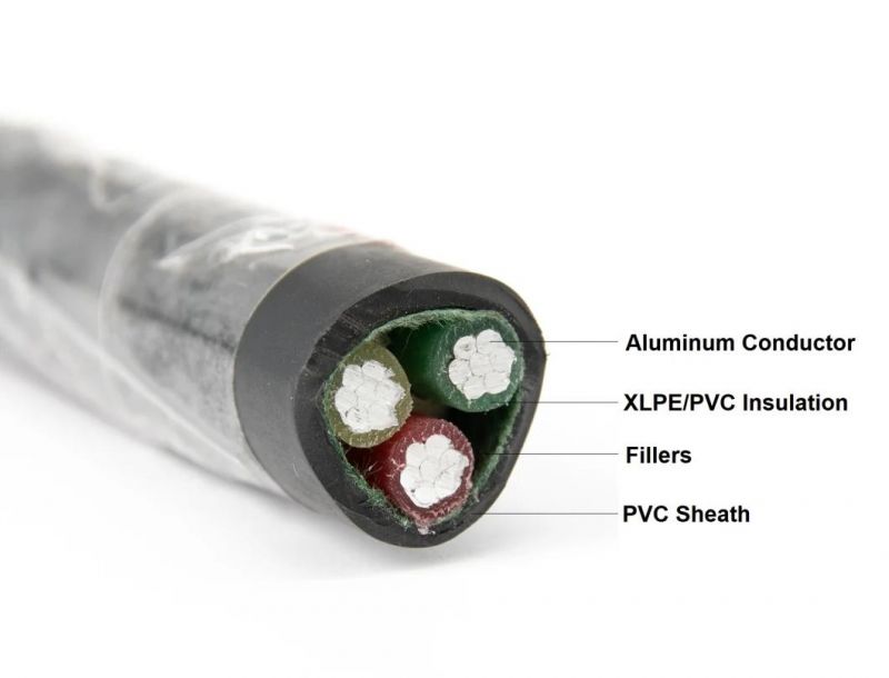 0.6/1kv Aluminum Conductor XLPE Insulation PVC Sheath Power Cable 3X70mm2