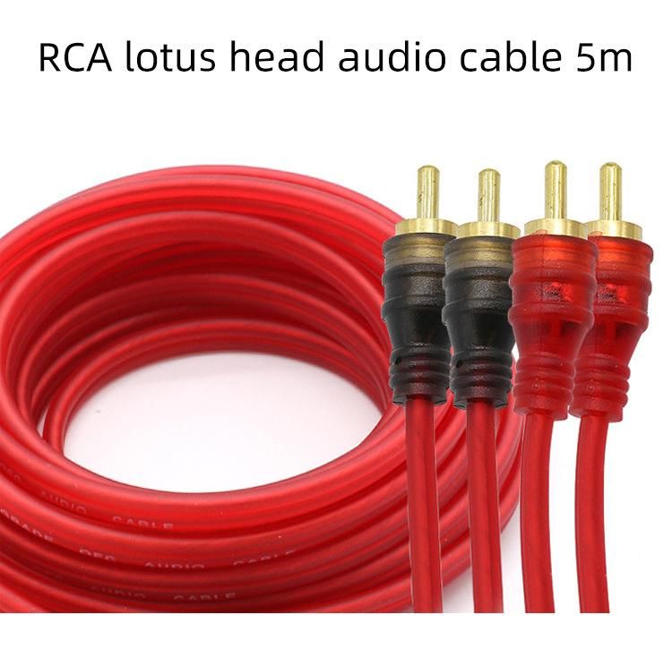 Wholesale Price 2 Dual 2 RCA Car Cable Adapter Stereo Audio 2RCA Cord Male to Male Connector