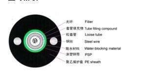 Outdoor GYXTW Center Beam Tube Light Armored Cable