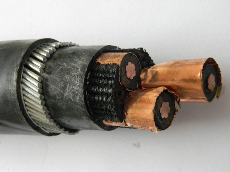 Swa Armored Cable LV Mv Cooper Aluminum Cable XLPE PVC Insulated Lsoh Sheath Termites Resistant Cable