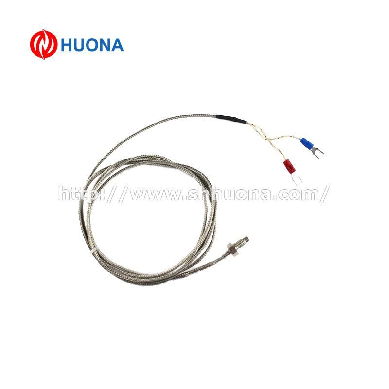 Stainless Steel Screened K Type Thermocouple Extension Wire 24AWG with Fiberglass Insulation
