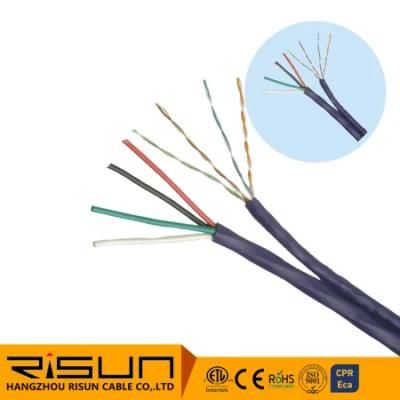 Network Cable Cat5e + 4 X 16 AWG Speaker Wire