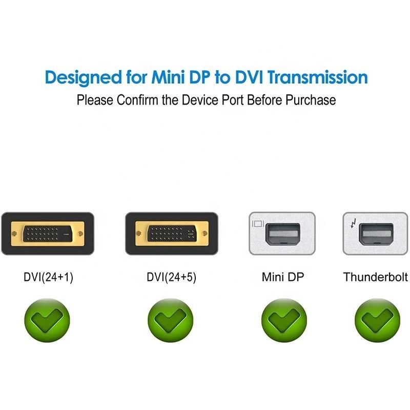 Hot Sale Manufacturer Direct Supply Mini Display Port to DVI Female 1080P Cable Converter