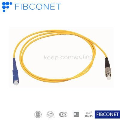 FTTH Patchcord/Jumper Sc/Upc to FC Sm 5 Meters G652D 9/125 Optical Fiber Patch Cord
