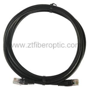 HDPE Black Color 23 AWG Cat5e Computer Patch Cord