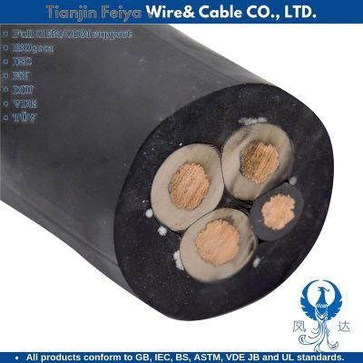Type 441 Pilot Core Semiconductive Elastomer Screened Power Cores with Three Earth Cores and One Pilot Core Mining Cable