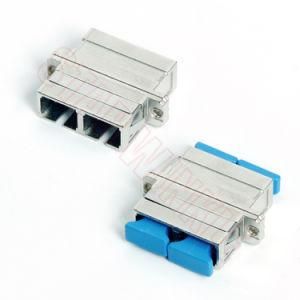 Fiber Optic SC/PC Adapter, Metal, Duplex, RoHS