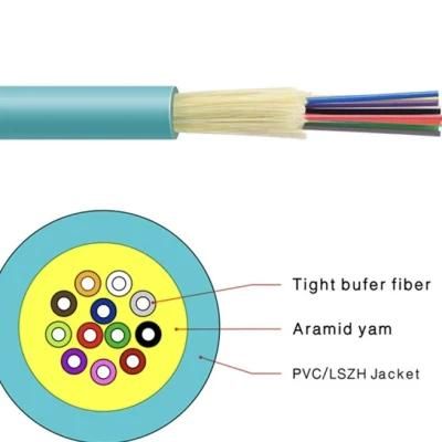 GJFJV 1/2/4/6/8/10 Core Tight Buffered 2.0mm/3.0mm Sc/LC/St/FC Fiber Optical Jumper Cable for Patch Cords and Pigtails