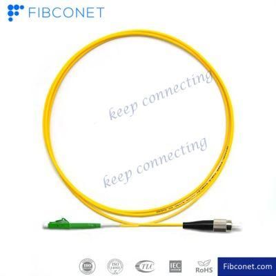 FTTH Single Mode 9/125 Simplex LC/APC - FC/Upc PVC LSZH Fiber Optic Patch Cord