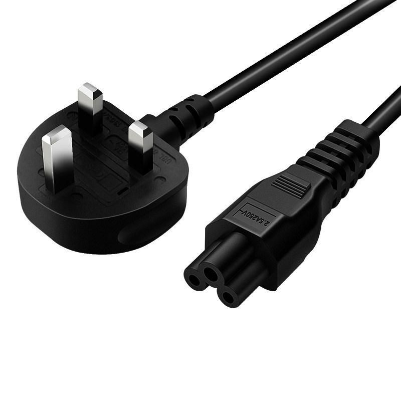 Copper 3 Pin UK Plug PC Laptop Computer Monitor AC Power Cord Cable for Hair Dryer Power Cable