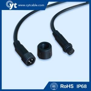 3 Pin Black Male Female Waterproof Connector Cable for LED Lighting