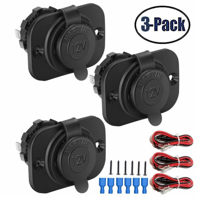 12V Lighter Socket Power Outlet Socket Receptacle Waterproof Plug