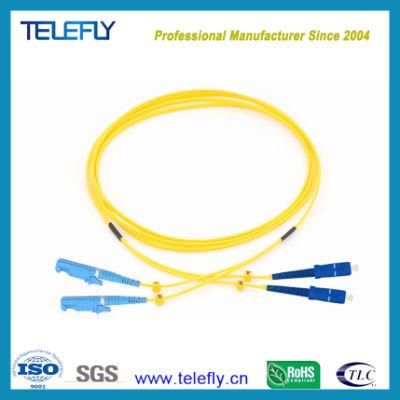 E2000/Upc-Sc/Upc Singlemode Duplex Optical Fiber Patch Cord 3.0mm PVC 3 Meters