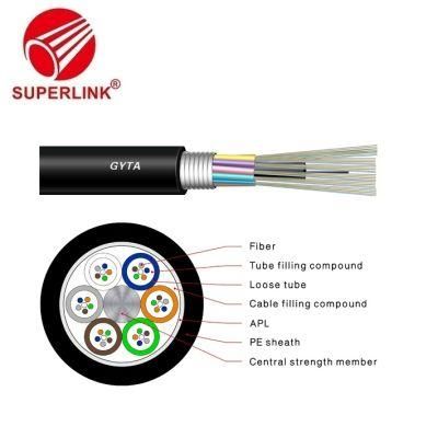 Amorded Fiber Optical Cable Direct Buried Underground GYTA Multi Core Outdoor Optic Cable