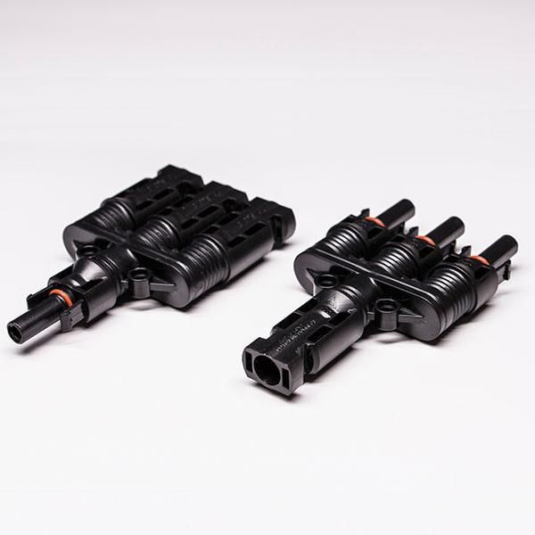 Photovoltaic Solar Panel Connectors and Cables T Branch Mc4 Connector Adapter