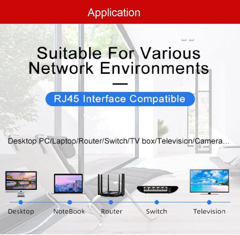 RJ45 Cat5e CAT6 Cable Unshielded UTP Ethernet Network LAN Cable Patch Cord