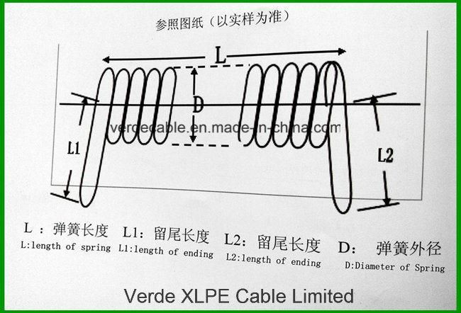 Oil and UV Resistant PU Sheath Spring Spiral Electric Power Cables Coiled Cable