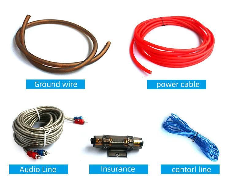 Car Amplifier Wiring Kits 6ga Transparent Cable for Car Subwoofer