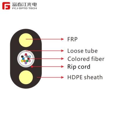 Indoor Stranded Non-Metallic Strength Member Non-Armored Optical Fiber Cable