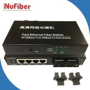 10/100m 4-Port RJ45+2-Port Fiber Ethernet Switch