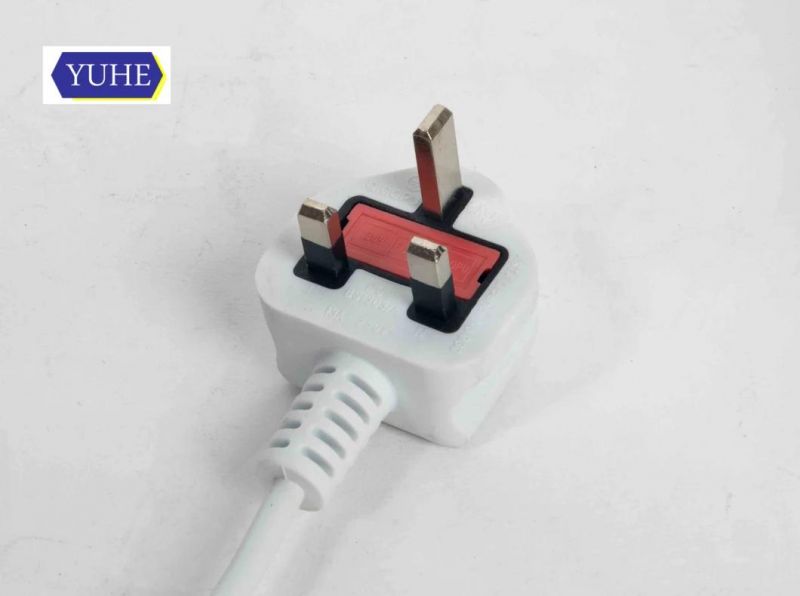 Asta Approval British 3 Lead Nonrewirebale White Black Plug 0.5 0.75 mm T5 Comnector Adapter Suit Power Cable