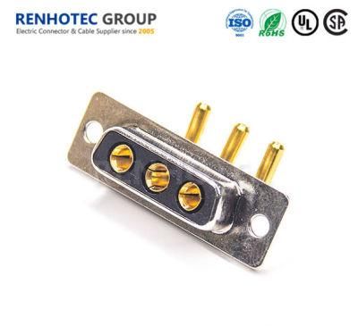 High Voltage Female 3W3 90 Degree D Sub Connector