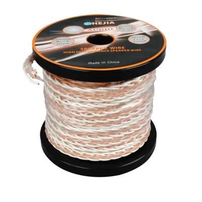 Braided 10AWG White Speaker Coaxial Cable with OFC Copper Conductor