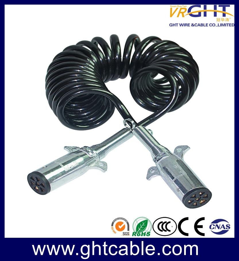 Truck Trailer Electrical Cable Suzi Cable ABS Ebs Trailer Coil with 7 Core Electrical Cable