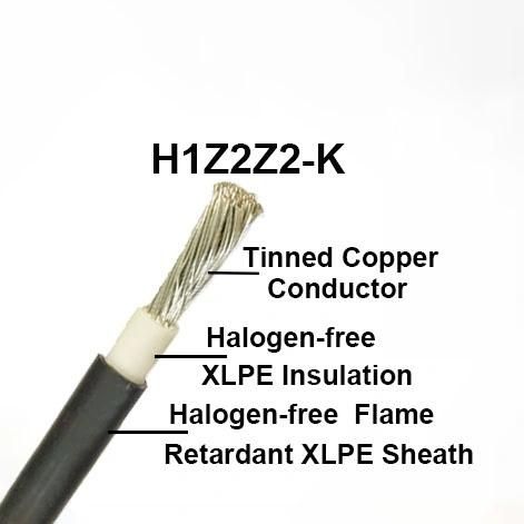 Feiya 2021 TUV Approved PV Solar Cable Zz-F H1z2z2-K Photovoltaic Solar Cable