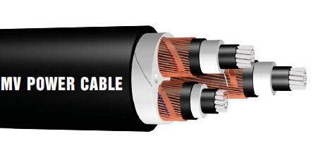 BS6622 & IEC60502 18/30 (36) Kv XLPE Insulated PVC Sheathed Power Cable 3X185mm2