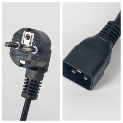 Reach Approval EU Power Cable with IEC C20 Connector