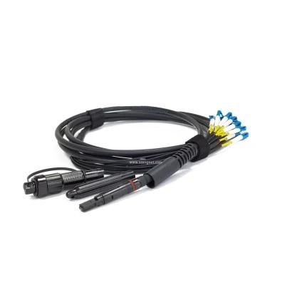 Bullet Head Pulling Eye MPO Cable Fastconnect MPO Cable for Duct Pass Through