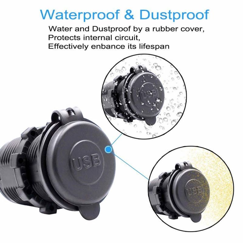 Dual USB Charger Socket Power Outlet Quick Charge 3.0 & 2.4A